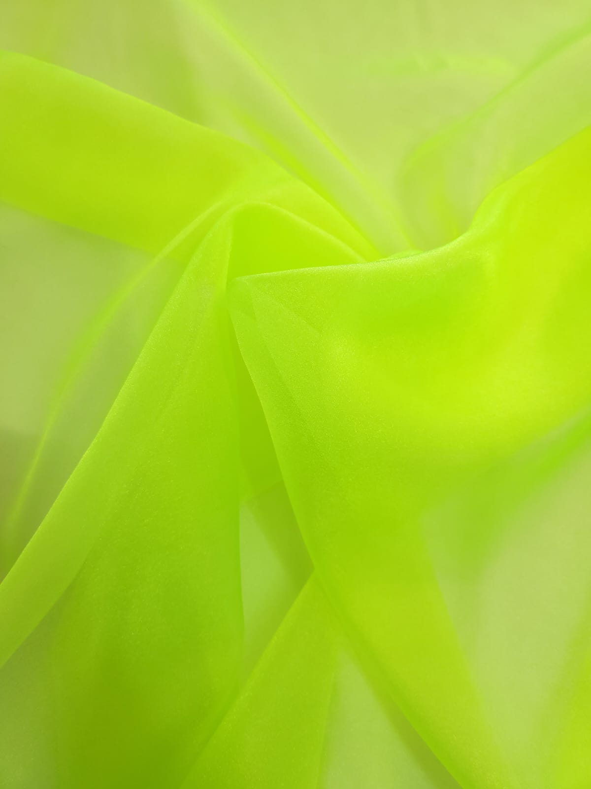 Lime Green Crystal Organza