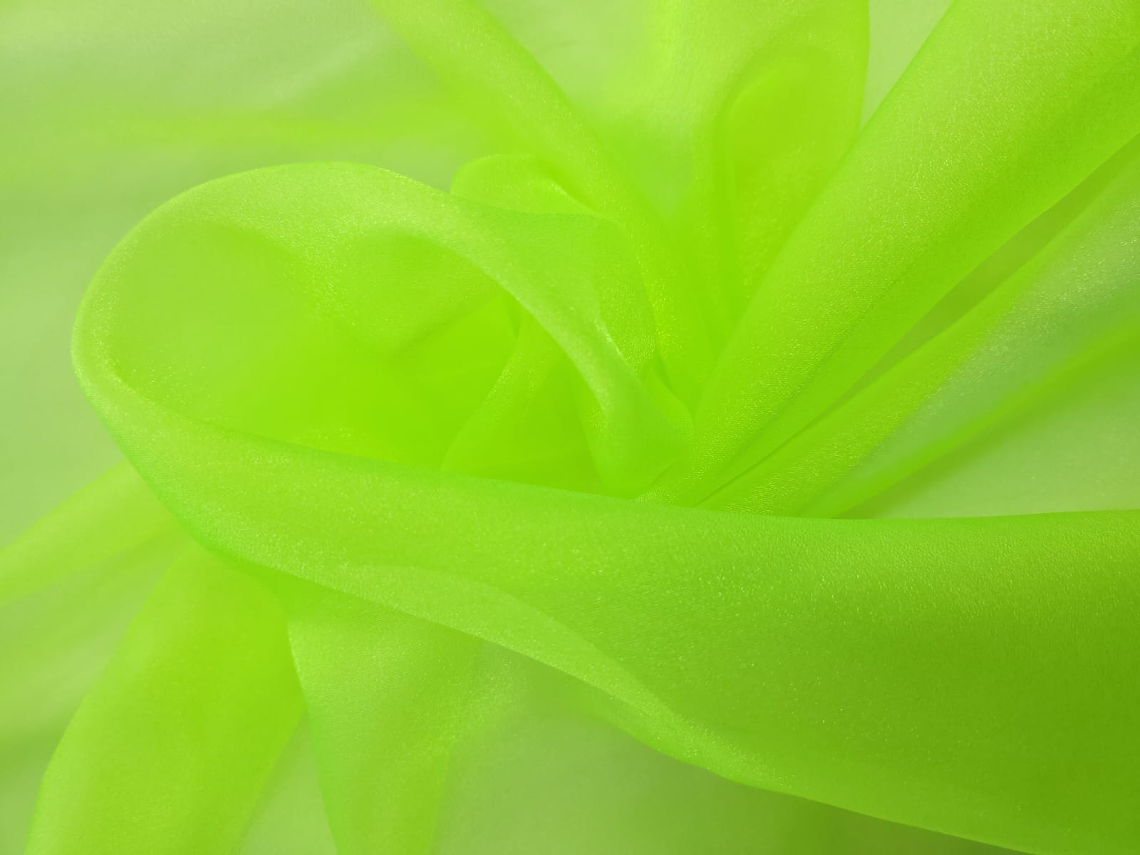 Lime Green Crystal Organza